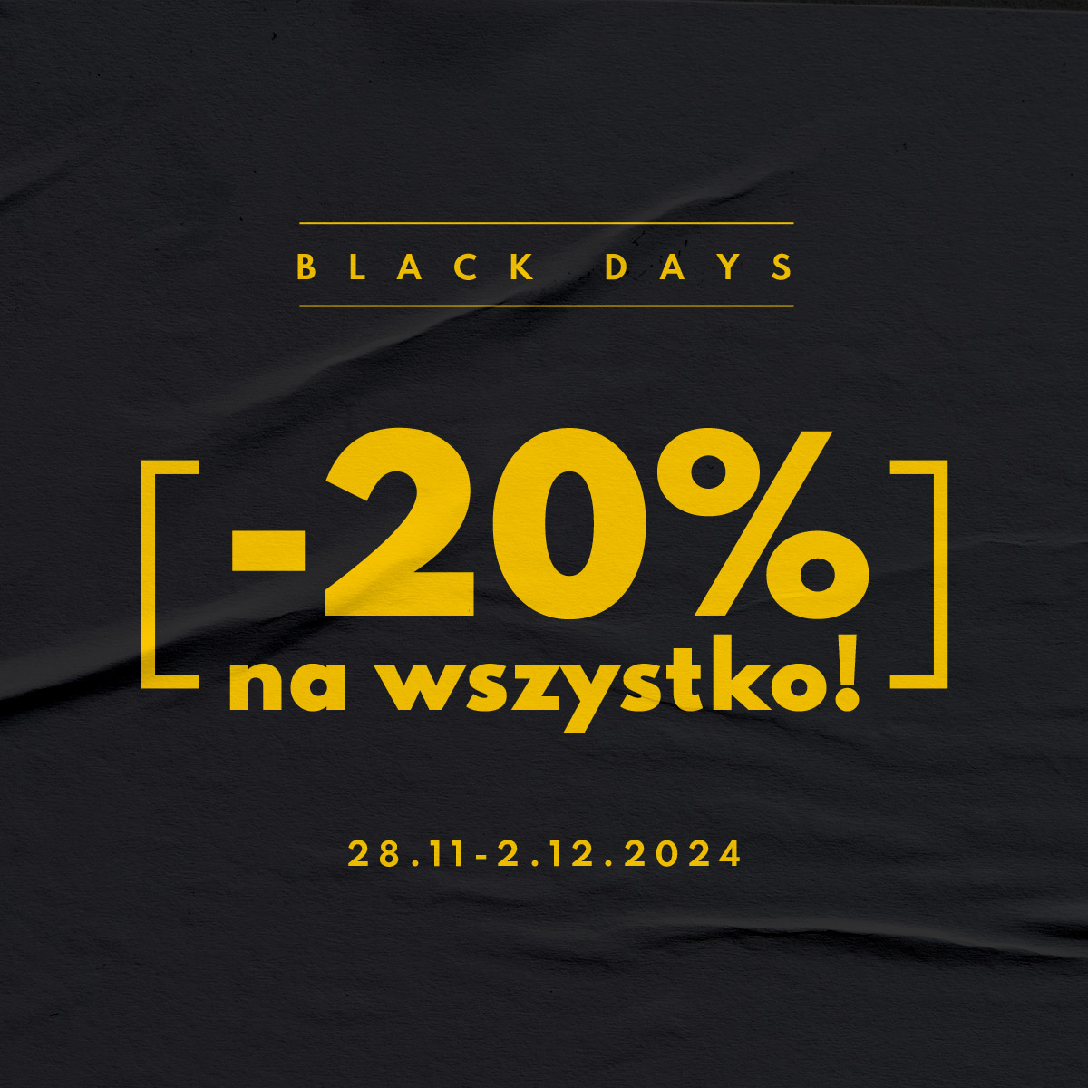RABAT -20% Tylko do poniedziałku!